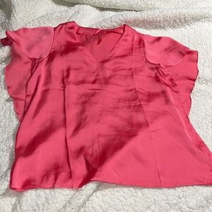 NWOT Ruby Ribbon pink satin feel top